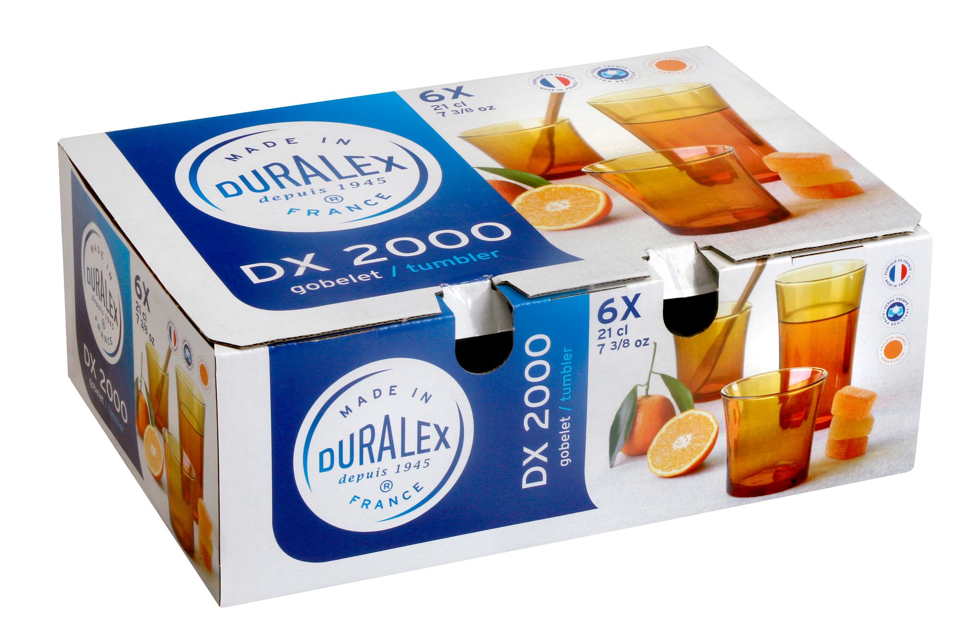 Duralex Lys Amber Tumbler 210ml Set Of 6 4319